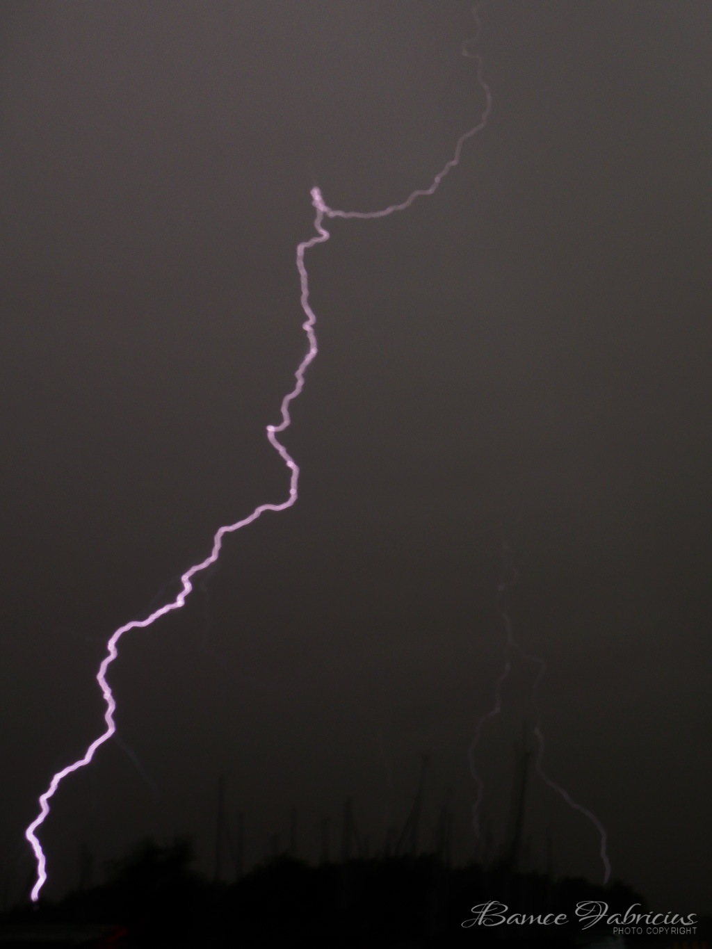 Åskväder och blixt